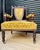 Mid-Century Modern Victorian Oak Shield-Back Armchair – Antique Upholstered Library / Occasional Chair With Carved Detail & Castors For Sale - Image 3 of 9