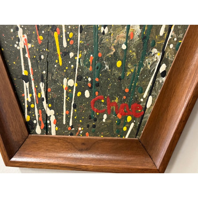 Mid 20th Century Abstract Acrylic Painting by Chae Flux For Sale - Image 5 of 7