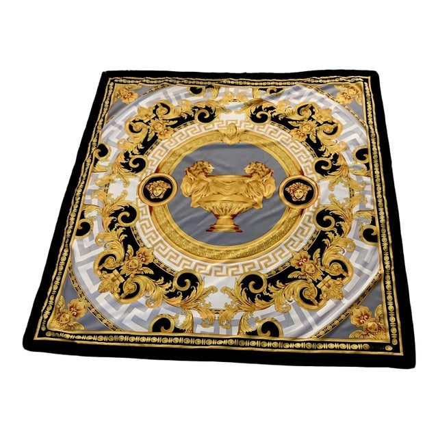 Custom Made Lion & Urn Versace Style Throw For Sale