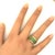 Tsavorite Garnet Diamond 18k Yellow Gold Ring, Size 7.25 For Sale In Los Angeles - Image 6 of 6