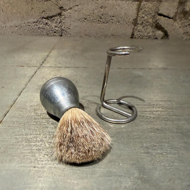 Antique Sheffield England Shaving Brush on Stand Crabtree & Evelyn For Sale - Image 11 of 11