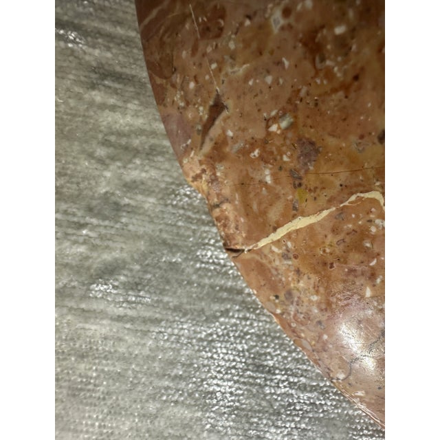 Late 20th Century Red Brown Stone Marble Plate For Sale - Image 4 of 5