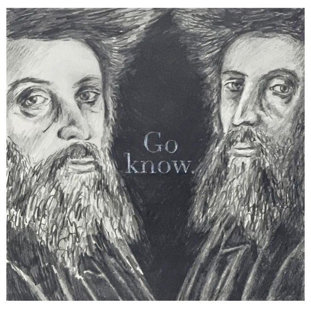 Ken Aptekar American (b. 1950) Go Know (Study) 1996 Graphite, white pigment, transparency film, and staples on paper Hand...