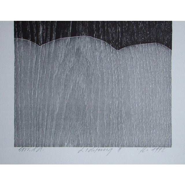Franz Eggenschwiler, Lichtung II, 1992, Original Woodcut For Sale - Image 6 of 15