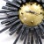 Black Mid Century Cast Iron Brutalist Clock Made in Germany For Sale - Image 8 of 9