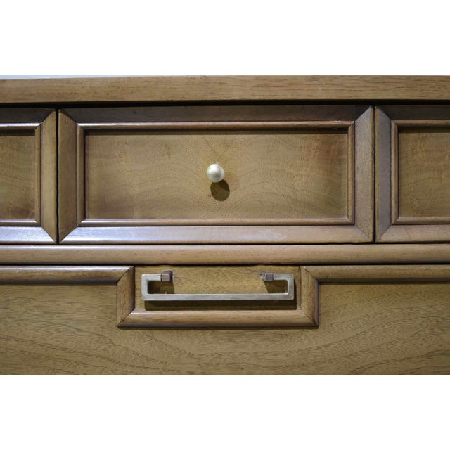 Black Mid Century 7 Drawer Highboy Dresser by American of Martinsville For Sale - Image 8 of 10