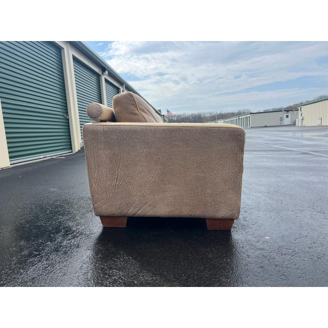 Vintage Two-Tone Leather Sofa For Sale - Image 11 of 12