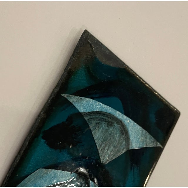 Steve Krauss Mid Century Modern Style Enamel Plaque For Sale - Image 4 of 5
