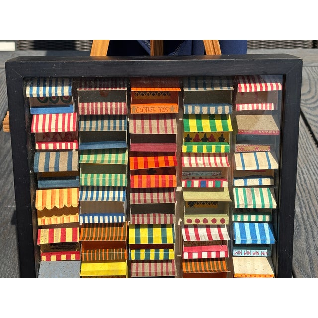 Late 20th Century Carnival /Circus / Train Tents - An Artisan Collection of Handmade Decorative Models in Shadowbox Display For Sale - Image 10 of 13