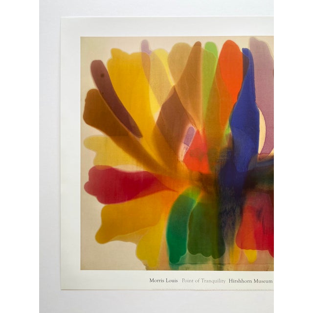 Paper Morris Louis Modernist Lithograph Print Abstract Expressionist Museum Poster " Point of Tranquility " 1959-60 For Sale - Image 7 of 11