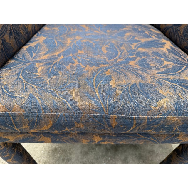 Vintage Mastercraft Parsons Style Armchairs With Brass Sabots, a Pair For Sale - Image 16 of 16