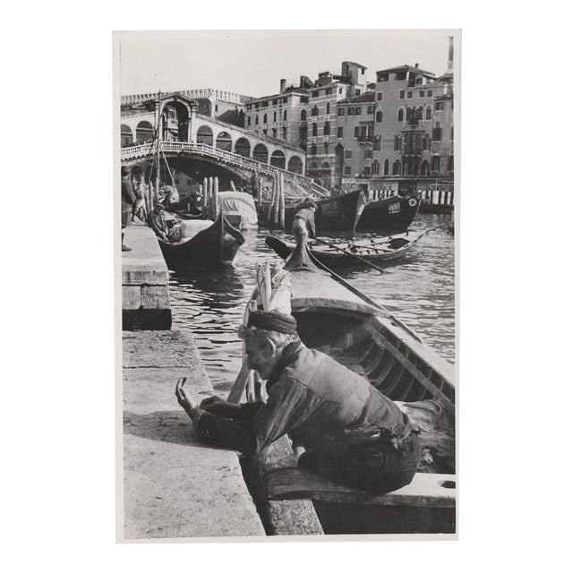 Venice Grand Canal with the Rialto Bridge, 1955 For Sale