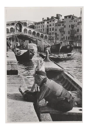 Venice Grand Canal with the Rialto Bridge, 1955