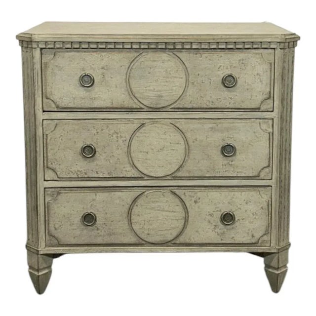 Beige Gustavian-Style Chest of Drawers in Pine For Sale - Image 8 of 8