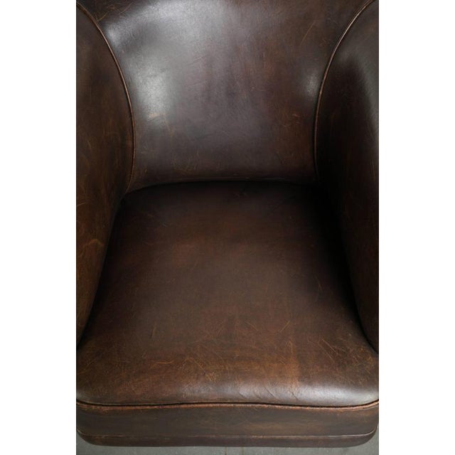 2000 - 2009 English-Style Club Chairs in Sheepskin Leather, Set of 2 For Sale - Image 5 of 15