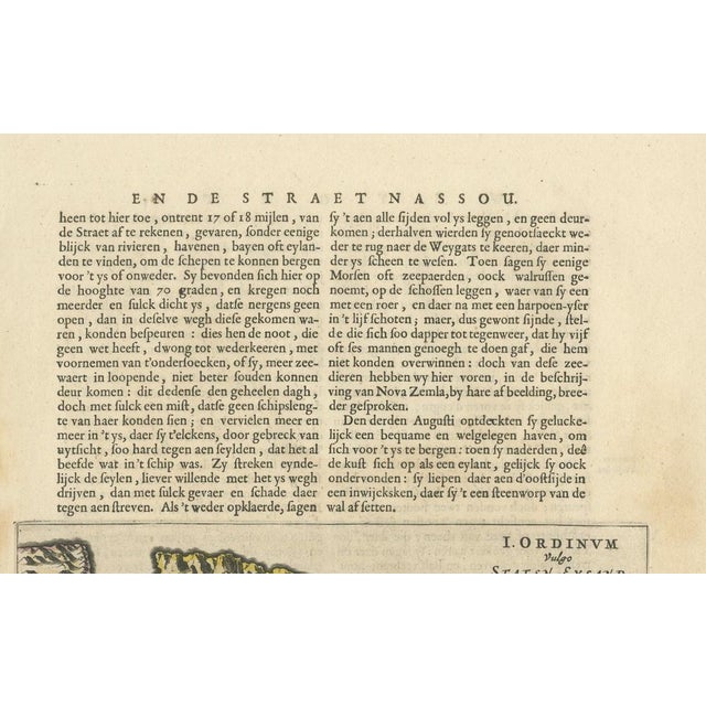 Antique Arctic Map with Staten Island, 1598 For Sale - Image 6 of 9