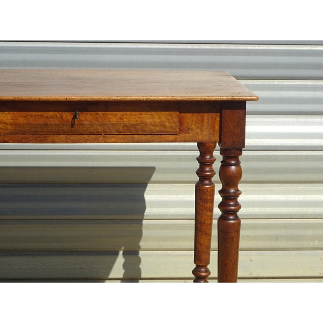 Louis Philippe Style Walnut Writing Desk, 1800s For Sale - Image 6 of 18