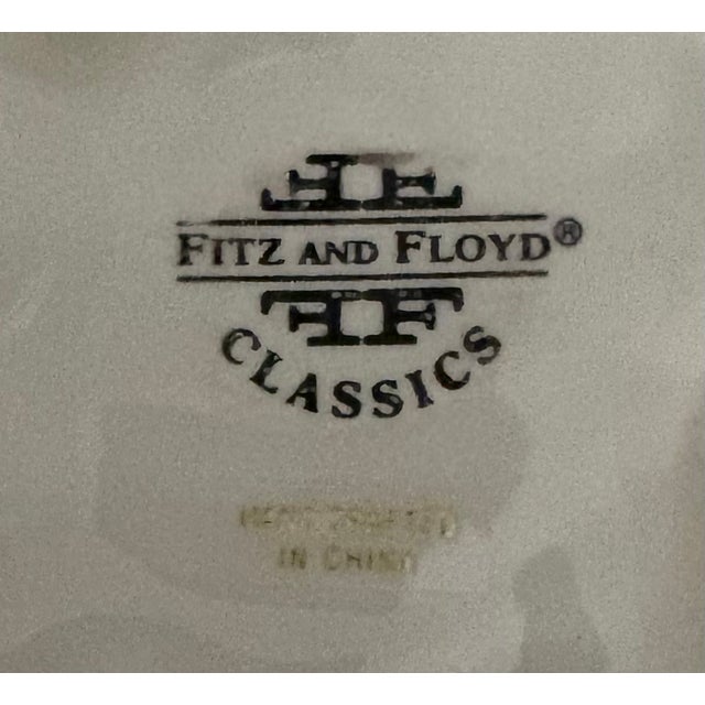 Vintage Fitz and Floyd Classics Trompe-l'Oeil Wicker Basket and Fruit Ceramic Plate For Sale In Palm Springs - Image 6 of 7