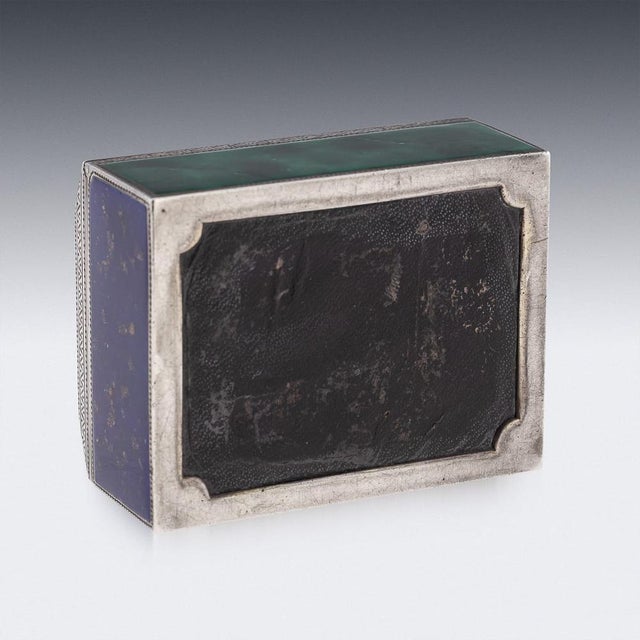 Antique 20th Century German Silver & Enamel Cigarette Box, 1900s For Sale - Image 8 of 18