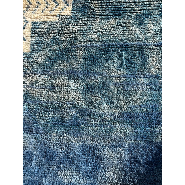 Large Moroccan Mrirt Beni Ouarain Wool Rug, 1990 For Sale - Image 4 of 12