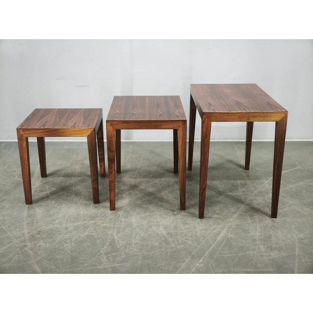 Nesting Tables by Severin Hansen for Haslev, Denmark, 1960s, Set of 3 For Sale - Image 11 of 18
