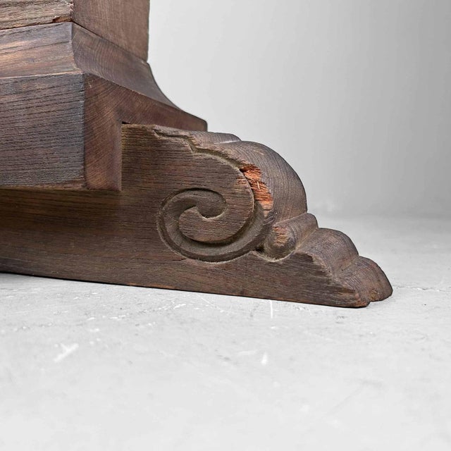 Antique Japanese Wooden Pedestal, 1890s For Sale - Image 12 of 18