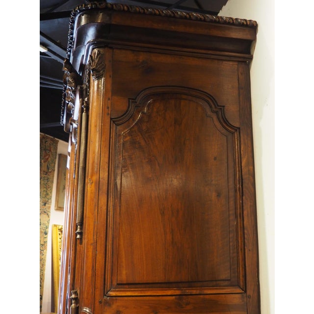 Wood Spectacular Walnut and Burl Walnut Régence Armoire From Lyon, France, Circa 1715 For Sale - Image 7 of 18