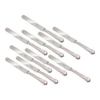 Late 20th Century Christofle Marley Dinner Knives, Set of 10 For Sale