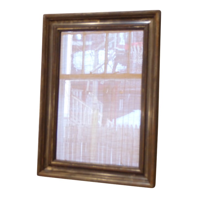 19th Century Pewter Tone Silverleaf Mirror For Sale