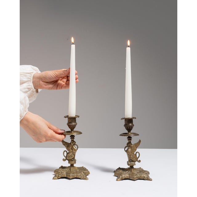 19th Century France Napoleon III Brass Candlestick For Sale - Image 12 of 15