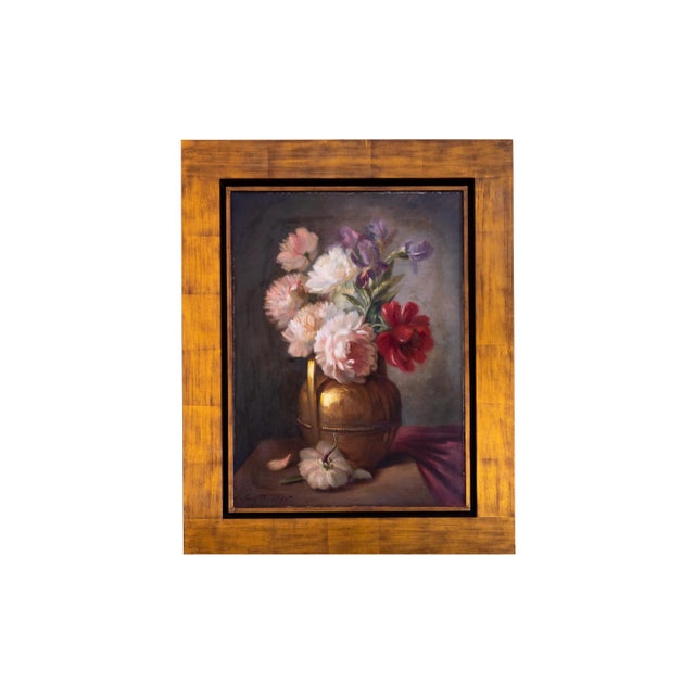Raymond Besse, Floral Still Life, 20th Century, Oil on Canvas For Sale - Image 4 of 8