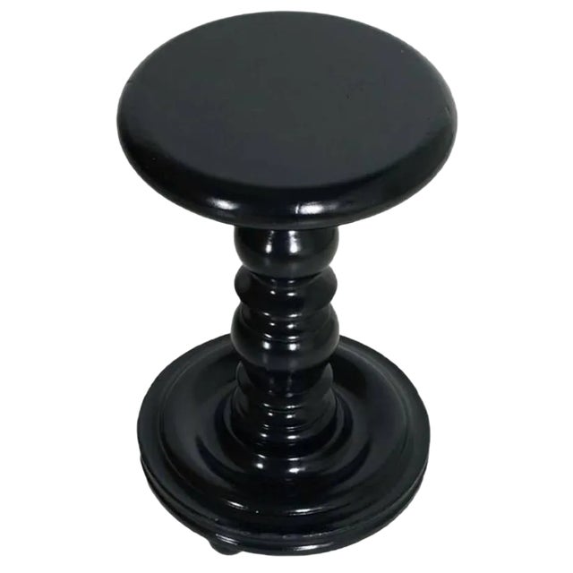 Ebonized Walnut Stool For Sale