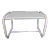 Mid to Late 20th Century MCM Samsonite Outdoor Accent Table With White Steel Base & Werzalit Top For Sale