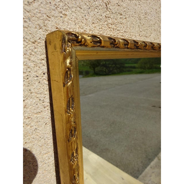 Wood and Gilded Stucco Mirror, 1950s For Sale - Image 10 of 13