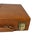 Mid 20th Century Vintage Mid-Century Cream and Brown Striped Backgammon Game Set in Travel Case For Sale - Image 5 of 9