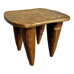 Vintage Small Wood Nupe Stool