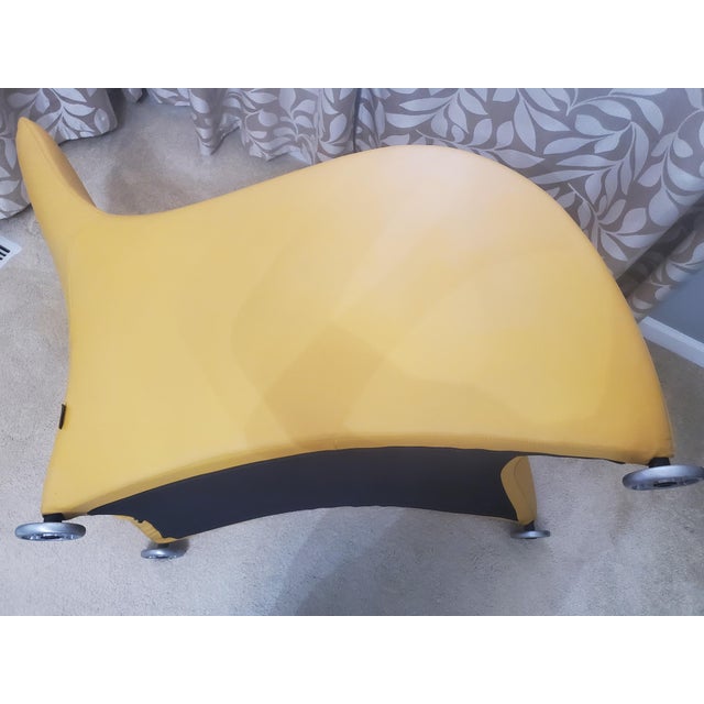 Animal Skin Modern Gerard Van Berg for Montis Lounge Chair in Yellow Leather For Sale - Image 7 of 10