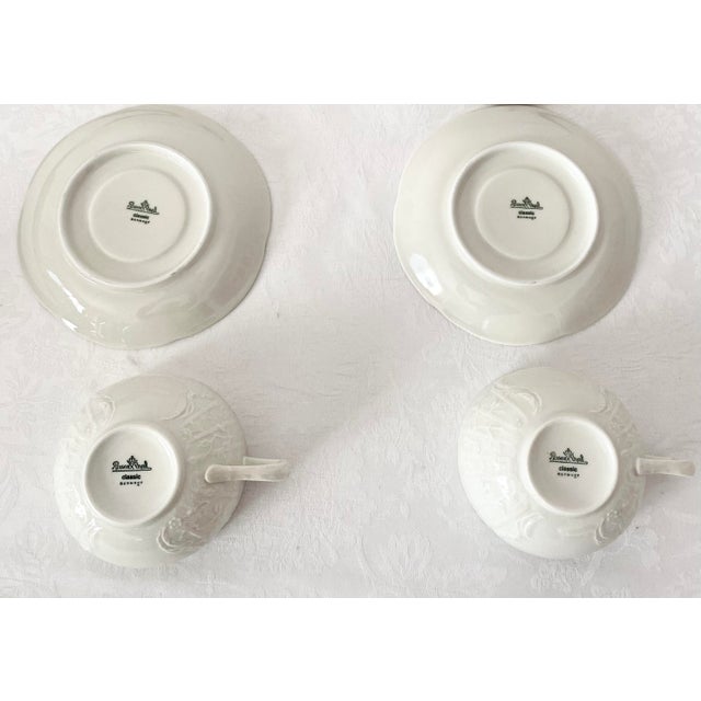 Vintage Rosenthal Sanssouci Ivory wide low pair of cup and saucer set. The design is inspired by the rococo style and the...