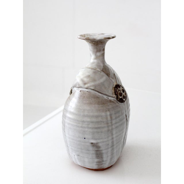 1970s Vintage 70s Studio Pottery Vase For Sale - Image 5 of 12