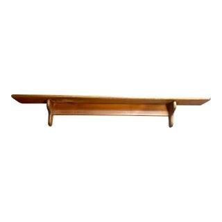 Vintage Habersham Plantation Pine Display Shelf With Plate Groove For Sale