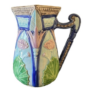 Vintage Majolica Pitcher For Sale