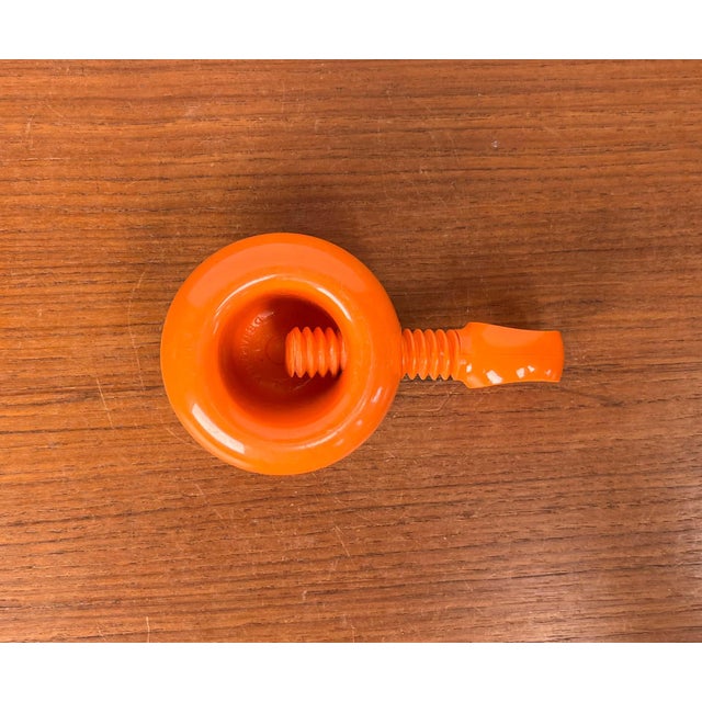 Mid-Century Modern Space Age Danish Orange Plastic Nutcracker from Dana Plast, 1960s For Sale - Image 12 of 18