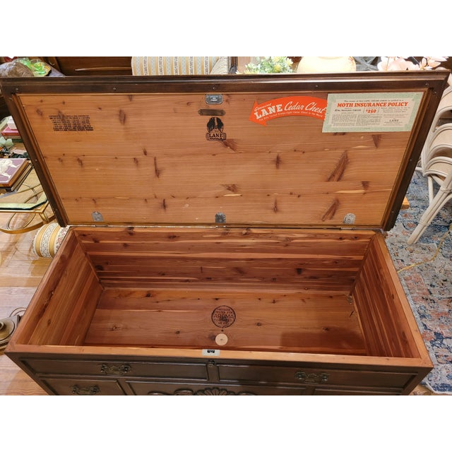 1940s Vintage Lane Chippendale Mahogany Claw Foot Cedar Blanket Chest