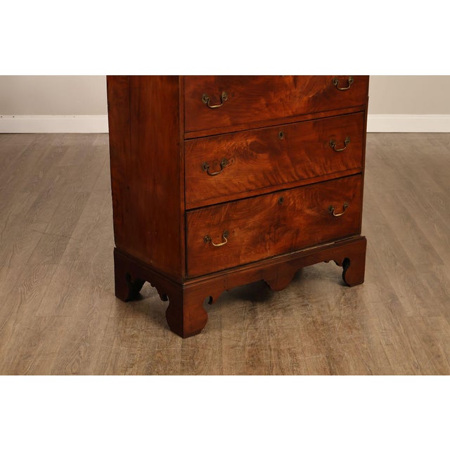18th Century Antique 18th Century American Walnut Tall Chest Of Drawers For Sale - Image 5 of 18