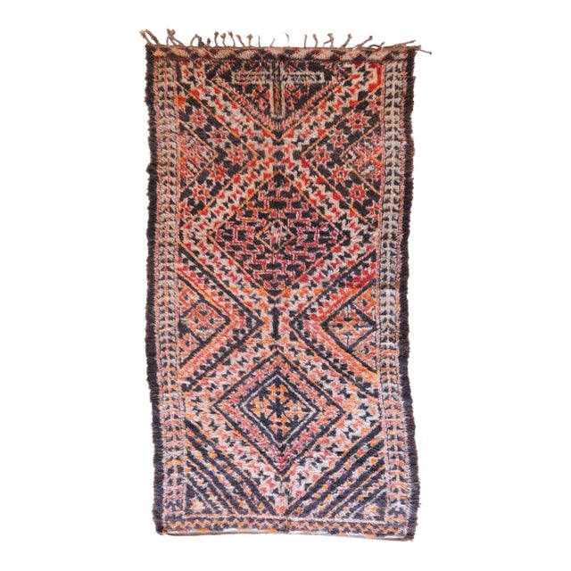 Moroccan Collector Wool Rug - 13.5 X 6.2 F For Sale