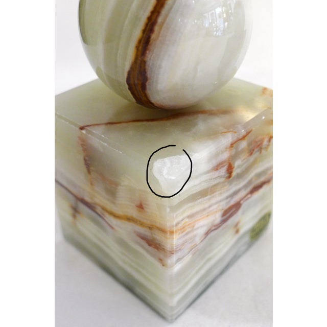 Mid-Century Italian Modernist Sculptural Bookends in Onyx, 1950s, Set of 2 For Sale - Image 11 of 15