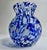 Glass Vintage Hand Blown Blue & White Spatter Handled Glass Pitcher For Sale - Image 7 of 16