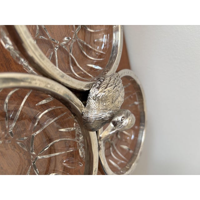 Vintage Glass and Stainless Steel Appetizer Platter, 1970s For Sale - Image 9 of 13