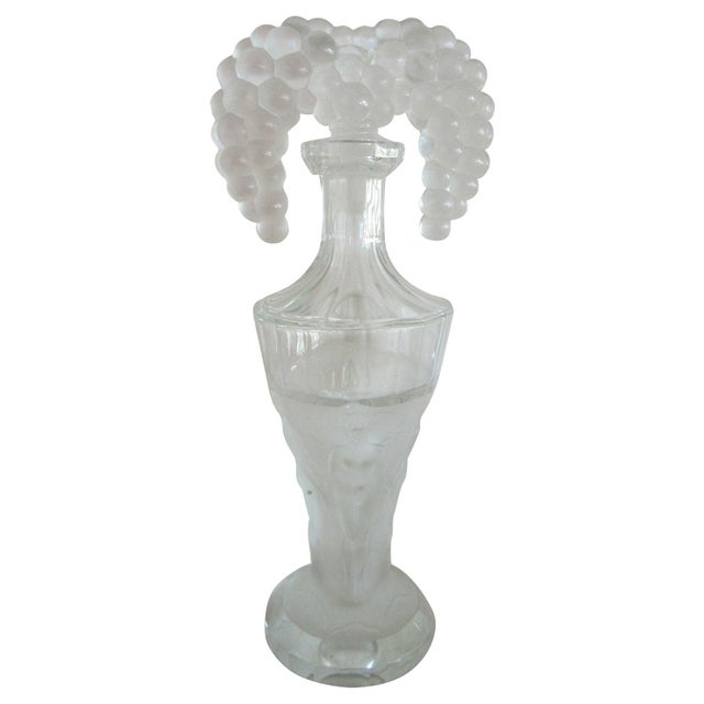 1940s 1920's Czech Art Deco Crystal Nude Figure Detailed Perfume Bottle For Sale - Image 5 of 5