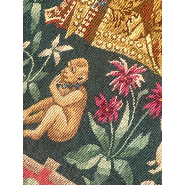 Mid-Century French Handwoven Wool Aubusson Tapestry, 1940s For Sale - Image 17 of 18